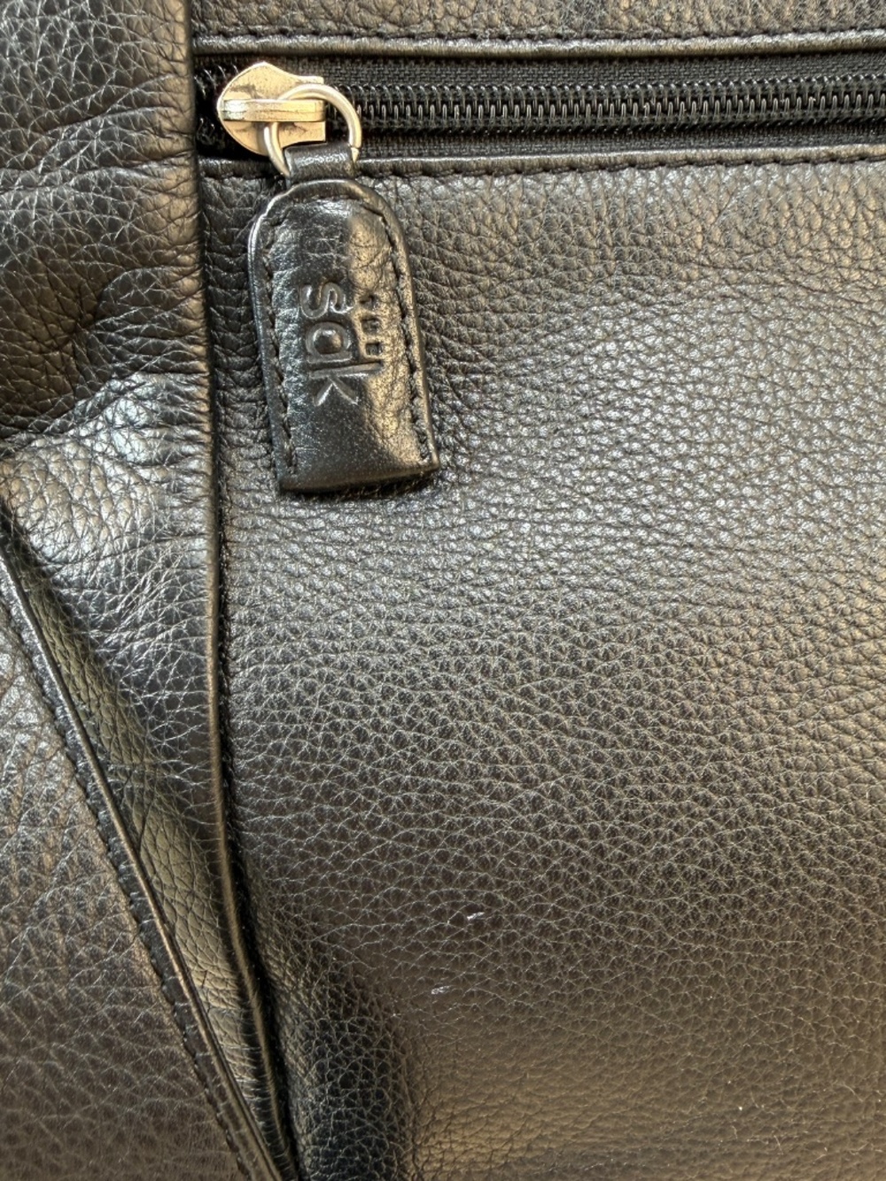 The Sak Shoulder Bag Black Pebbled Leather Hobo Bag Great Condition! - Picture 7 of 13